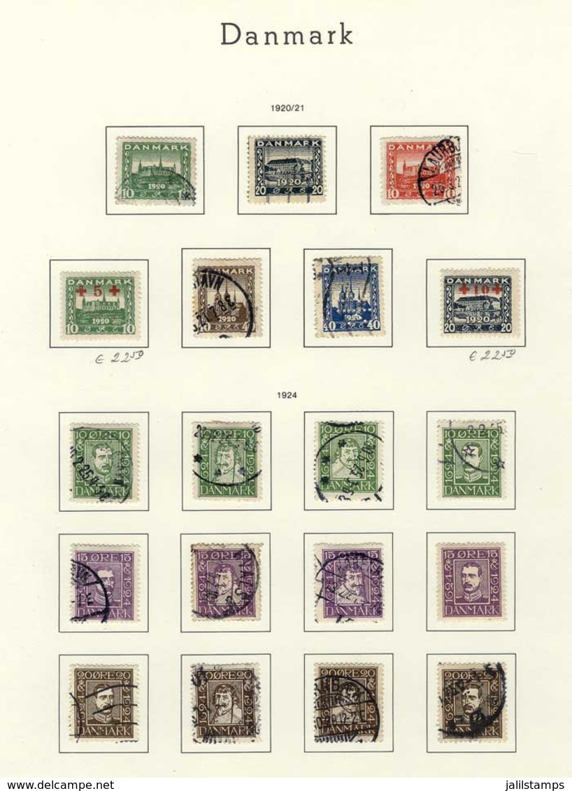 DENMARK: Collection Of Used Stamps (and Few Mint) Approx. Up To 1990 In Leuchtturm Album, Fairly Complete And Of Excelle - Other & Unclassified
