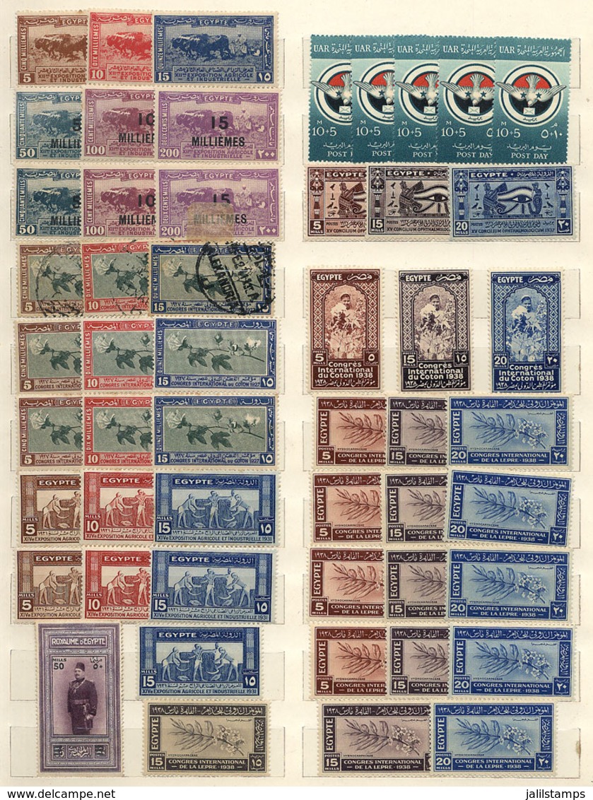 EGYPT: Stock Of Stamps In Large Stockbook Full Of Nice Sets And Singles, Most Very Thematic, Almost All MNH (some Of Ear - Autres & Non Classés