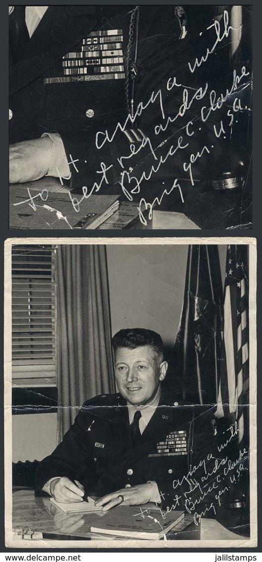 UNITED STATES: CLARKE, BRUCE COOPER: Army General, Who Served In World War II, Autograph Dedicated To An Argentine Soldi - Sonstige & Ohne Zuordnung