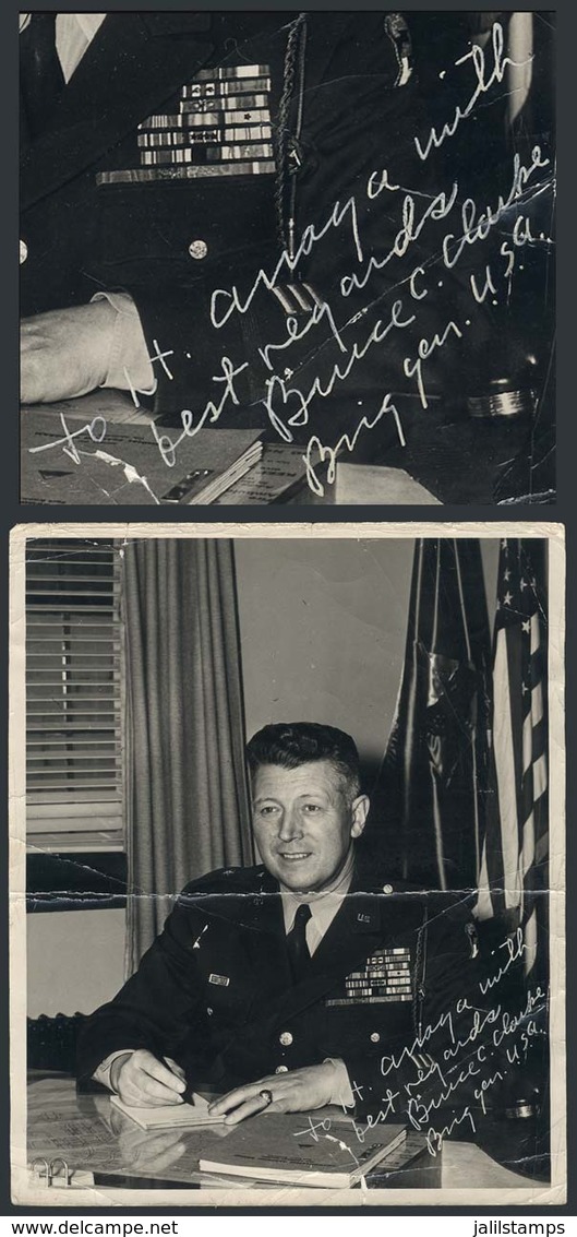 UNITED STATES: CLARKE, BRUCE COOPER: Army General, Who Served In World War II, Autograph Dedicated To An Argentine Soldi - Autres & Non Classés