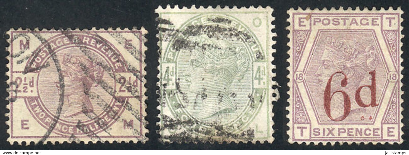 GREAT BRITAIN: 3 Old Stamps, One Mint With Gum, The Rest Used, Fine To VF Quality, Scott Catalog Value US$900+ - Andere & Zonder Classificatie