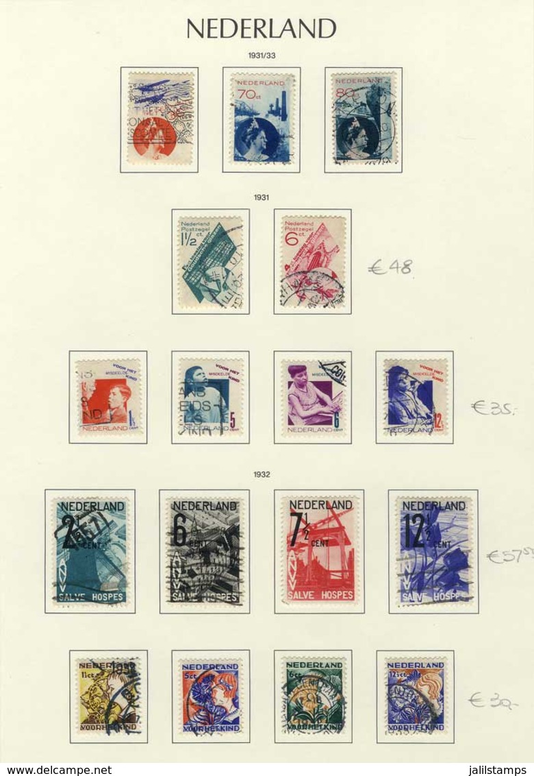 NETHERLANDS: Collection Of Used Stamps (and Few Mint) Up To Approx. 1995 In Leuchtturm Album, Fairly Complete And Of Exc - Other & Unclassified