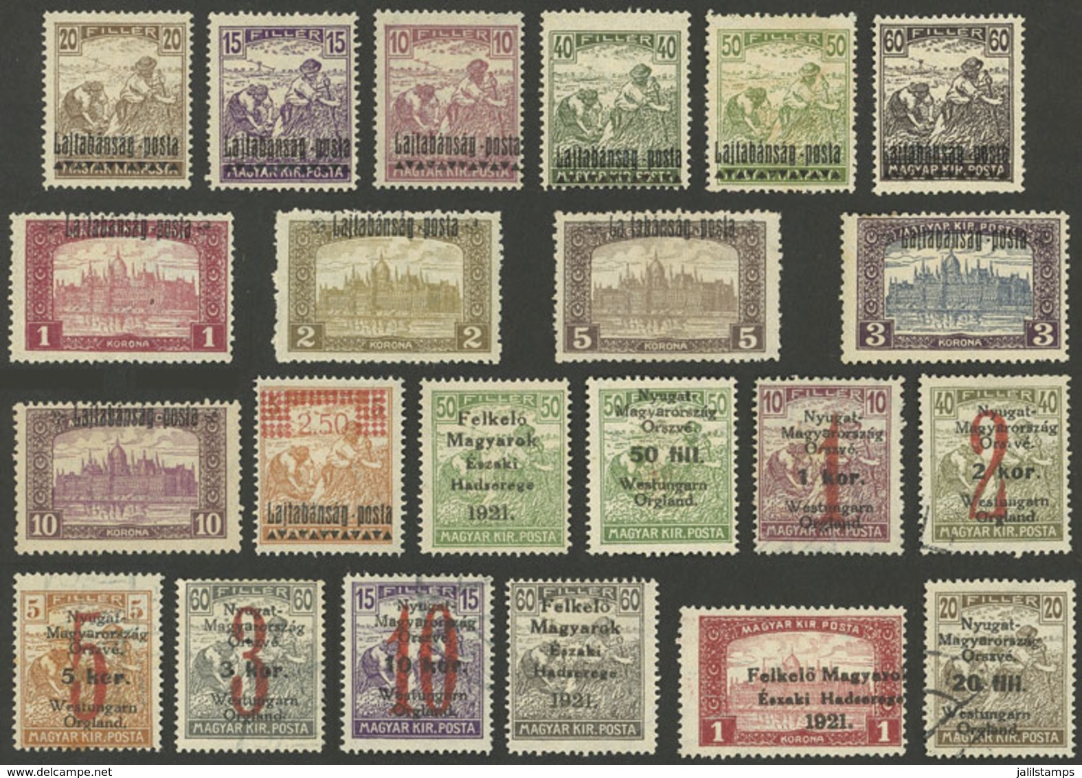 HUNGARY: Interesting Lot Of Overprinted Stamps, Fine General Quality, Low Start! - Autres & Non Classés