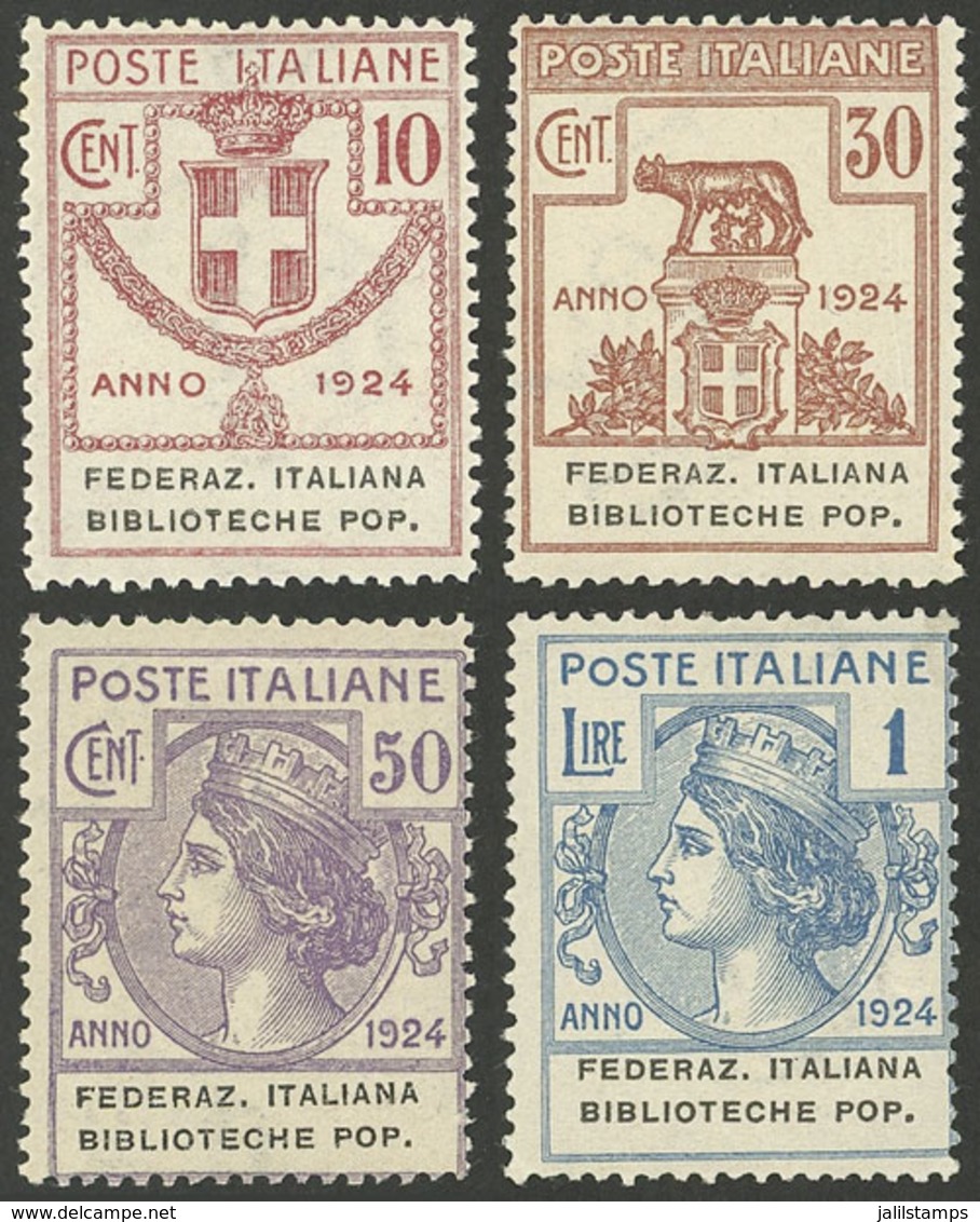 ITALY: Sassone 34/37, Cmpl. Set Of 4 Values, MNH Or With Tiny Hinge Mark Barely Visible (they Appear MNH), Very Fine Qua - Autres & Non Classés