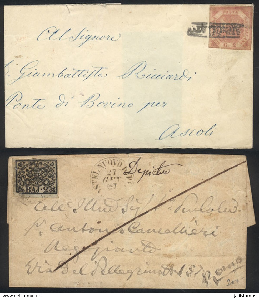 ITALY: 1 Old Folded Cover + 1 Front, With Light Defect, Good Appearance, Very Los Start! - Unclassified