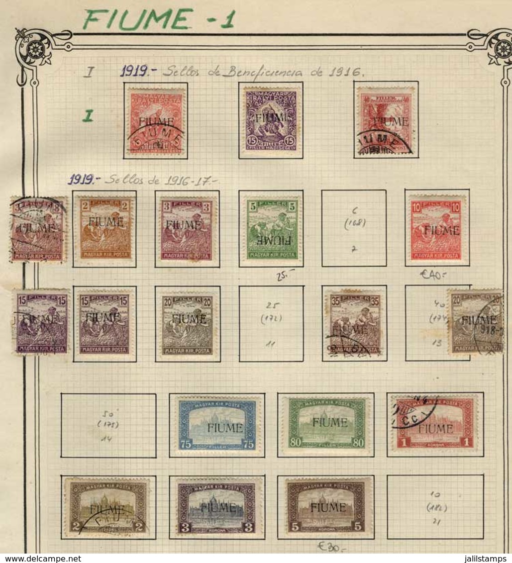 ITALY - FIUME: Old Collection On Album Pages, Fairly Complete. It Includes Many Rare Stamps Of High Value. The General Q - Fiume