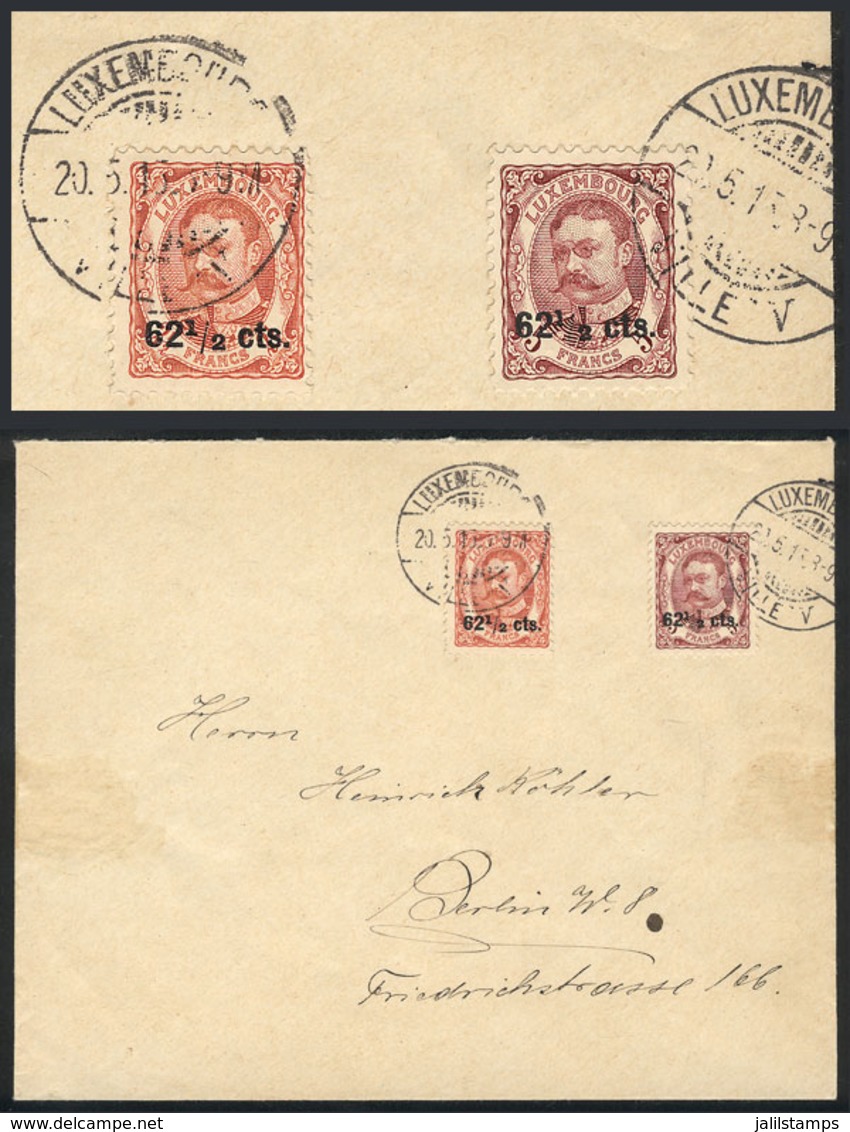 LUXEMBOURG: Sc.95/96, On A Cover Sent To Berlin On 20/MAY/1915, VF Quality! - Sonstige & Ohne Zuordnung