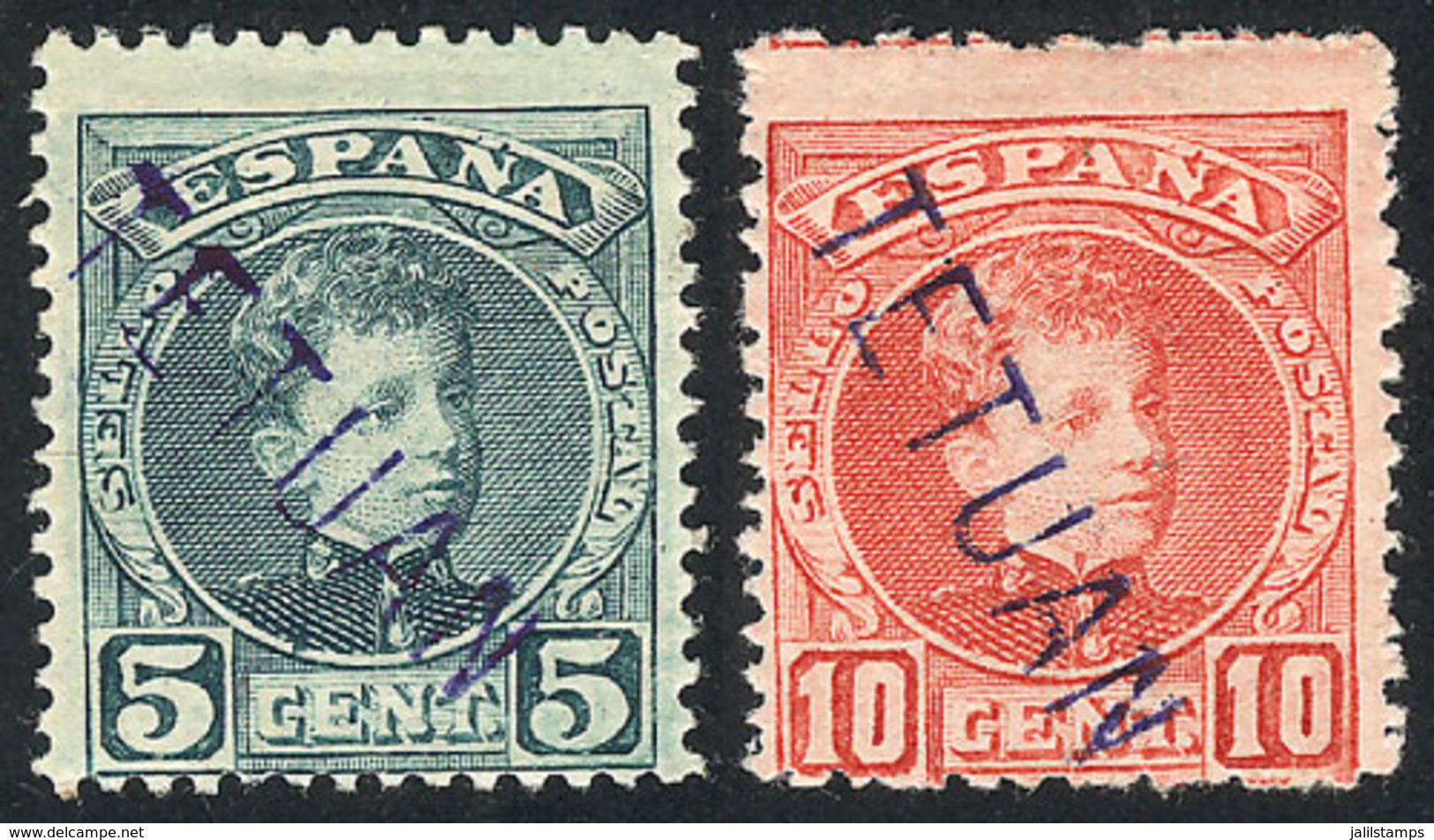 SPANISH MOROCCO - TETUAN: Sc.9/10, 1908 5c. And 10c., Mint Lightly Hinged, Excellent Quality, Rare, Catalog Value US$147 - Maroc Espagnol