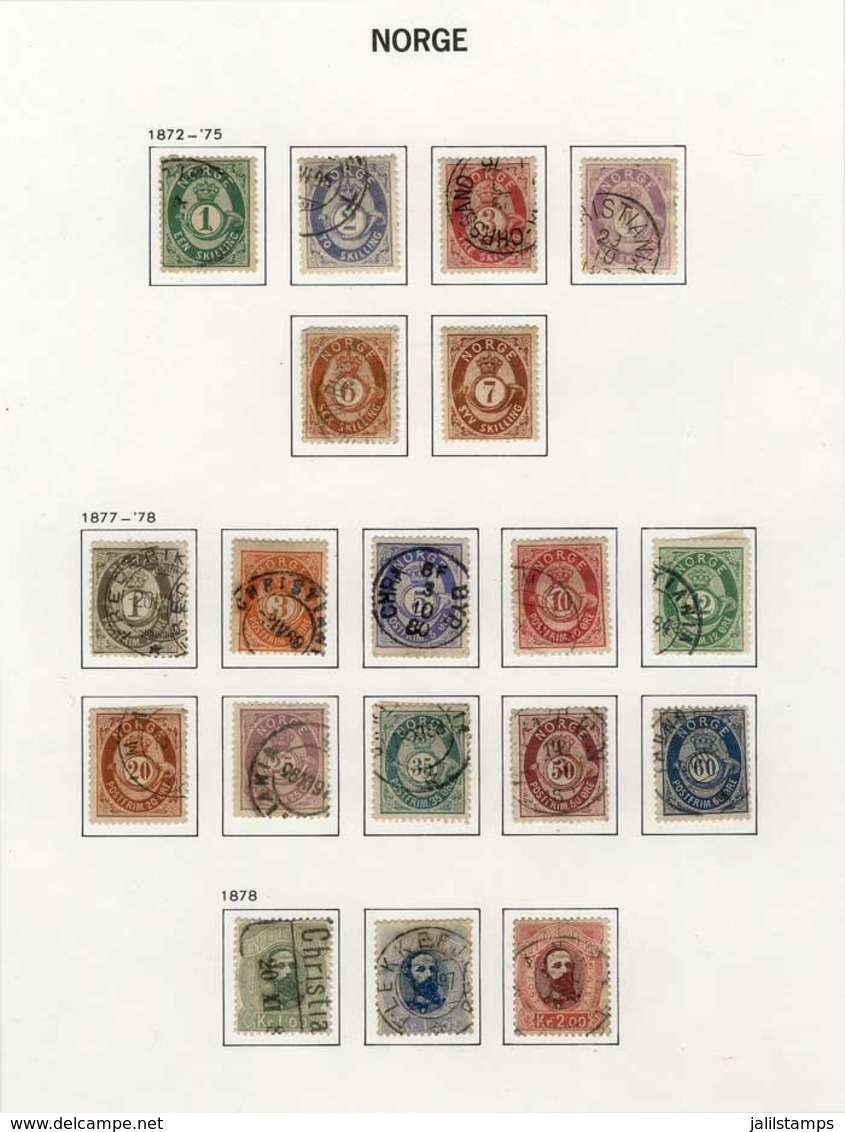 NORWAY: Collection Of Used Stamps (and Few Mint)  In Davo Album, Fairly Complete Up To 1996 And Of Excellent Quality. Yv - Andere & Zonder Classificatie