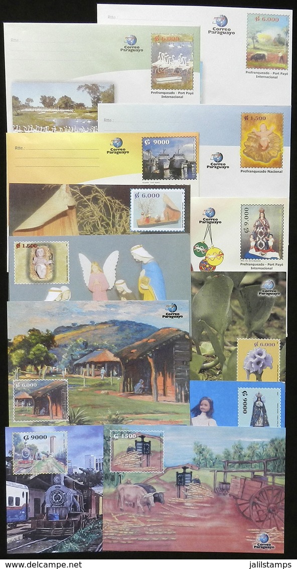 PARAGUAY: 12 Modern Postal Stationeries (envelopes And Cards), Excellent Quality, Very Thematic! - Paraguay