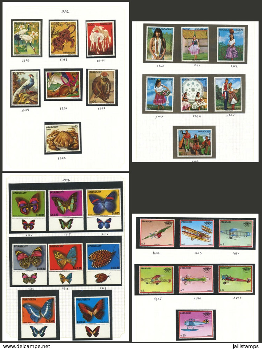 PARAGUAY: Collection In Album, Containing Stamps Issued Between 1972 And 1985 (Yvert 1239 To 2175, Apparently The Period - Paraguay