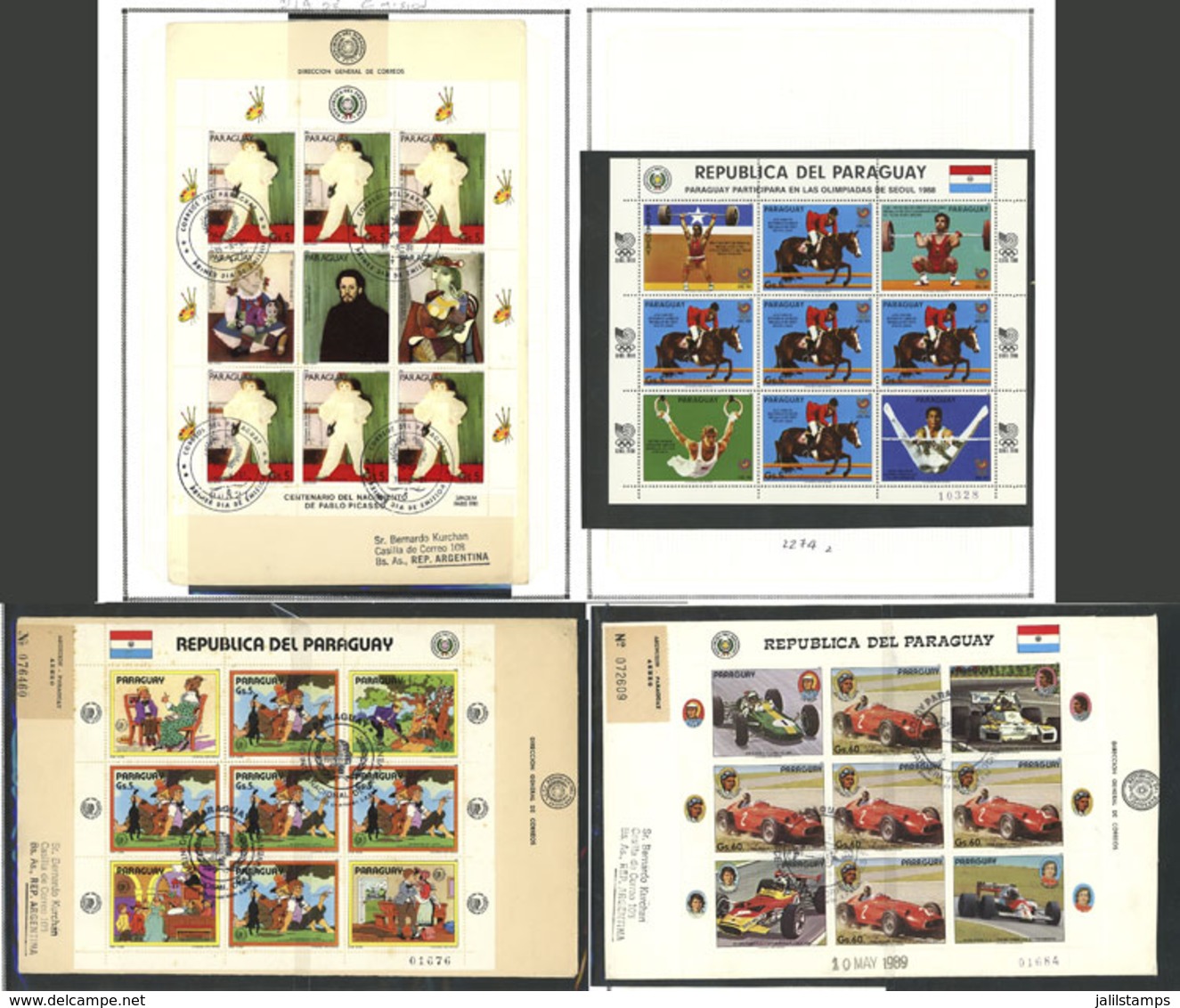 PARAGUAY: MINI-SHEETS: Collection In Album Of Mini-sheets Of Very Thematic Sets (Yvert 1856a To 2515a, Apparently Comple - Paraguay