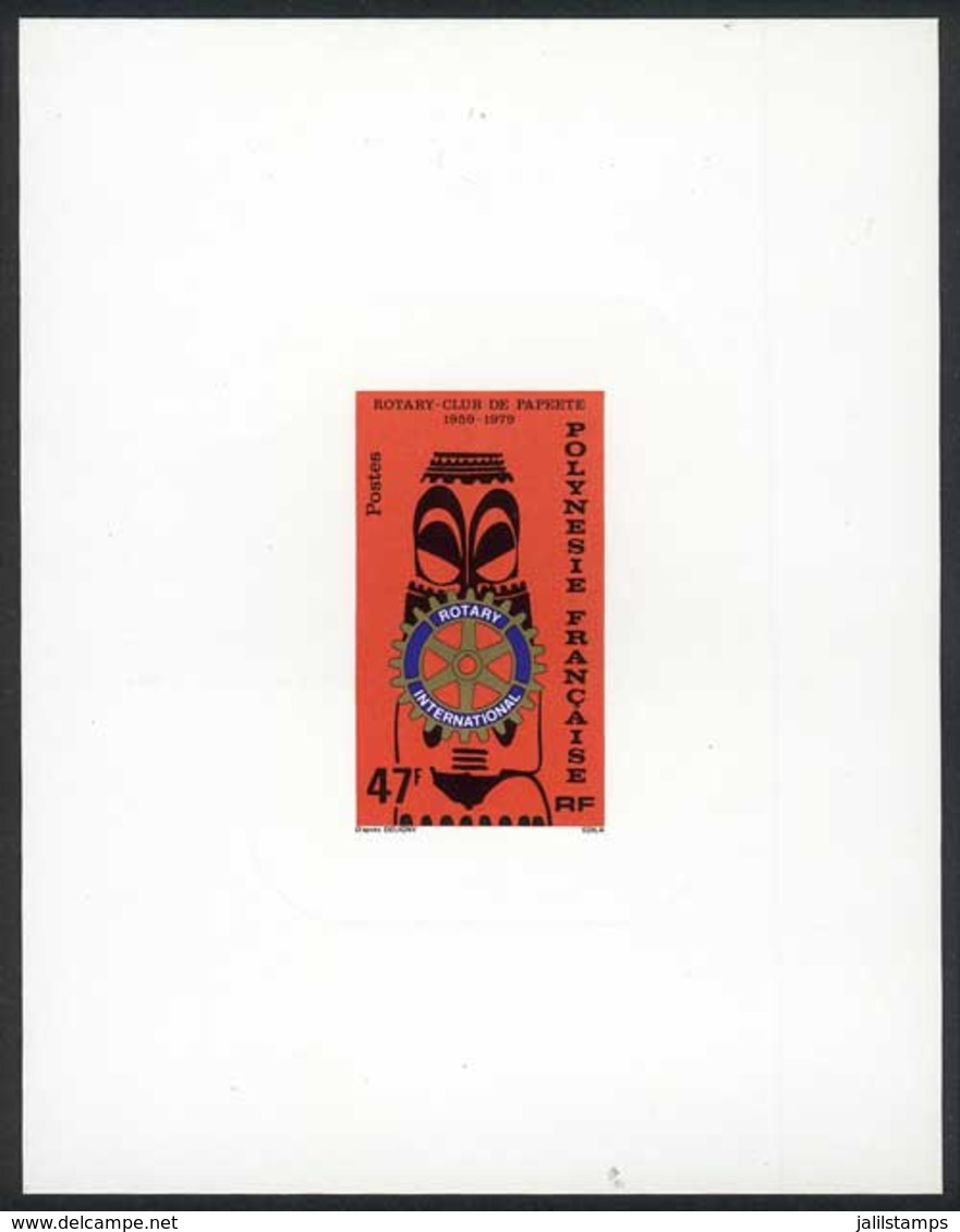 FRENCH POLYNESIA: Sc.326, 1979 Rotary, Deluxe Proof On Imperforate Sheet, Excellent Quality! - Sonstige & Ohne Zuordnung