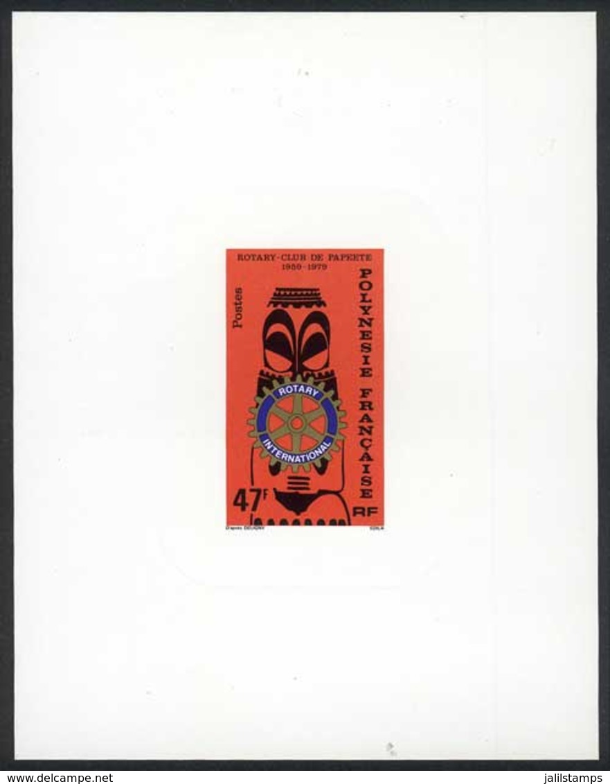FRENCH POLYNESIA: Sc.326, 1979 Rotary, Deluxe Proof On Imperforate Sheet, Excellent Quality! - Autres & Non Classés