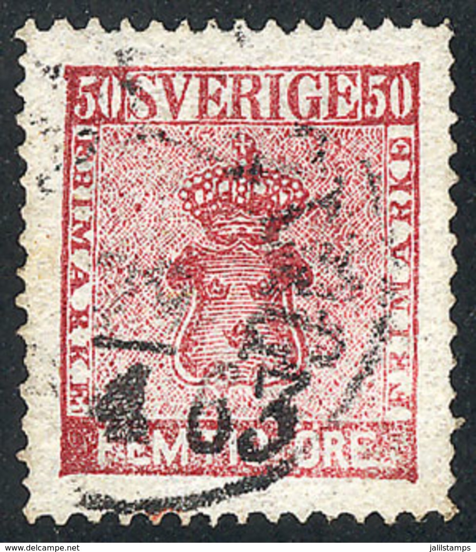 SWEDEN: Sc.12, 1858/62 50ö., Used, VF Quality, Catalog Value US$100 - Other & Unclassified