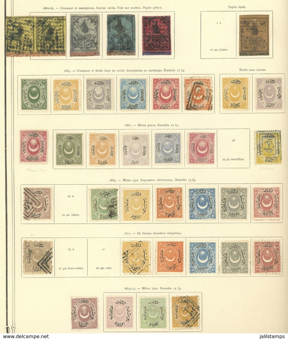 TURKEY: Old Collection (1862-1938) In 40 Album Pages, Including Used Or Mint Stamps (some Can Be Without Gum) And In Gen - Otros & Sin Clasificación
