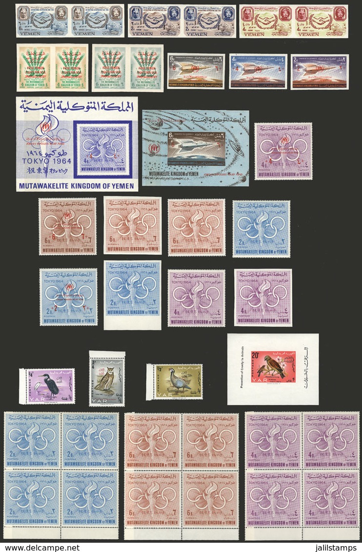 YEMEN: Lot Of Very Thematic Sets And Souvenir Sheets, Several IMPERFORATE Or Overprinted (almost None Listed In The Scot - Yémen