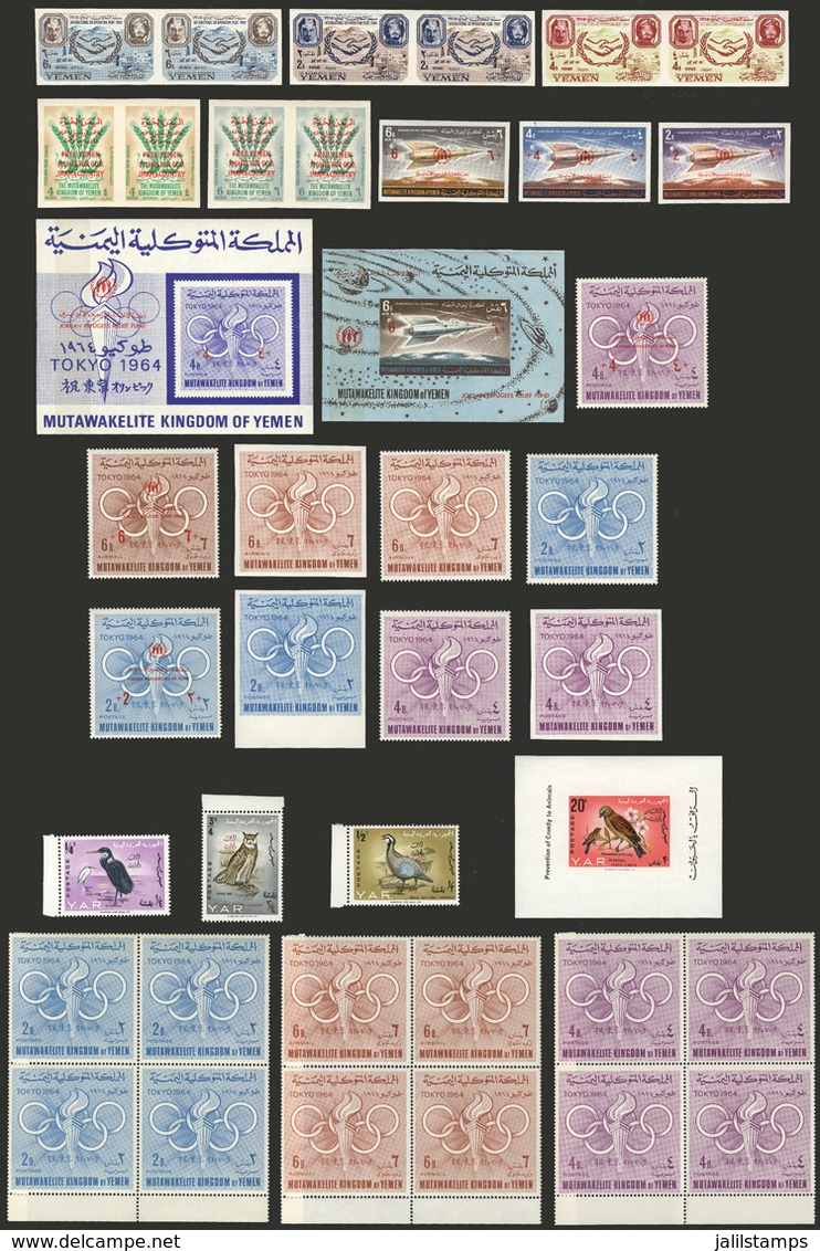 YEMEN: Lot Of Very Thematic Sets And Souvenir Sheets, Several IMPERFORATE Or Overprinted (almost None Listed In The Scot - Jemen