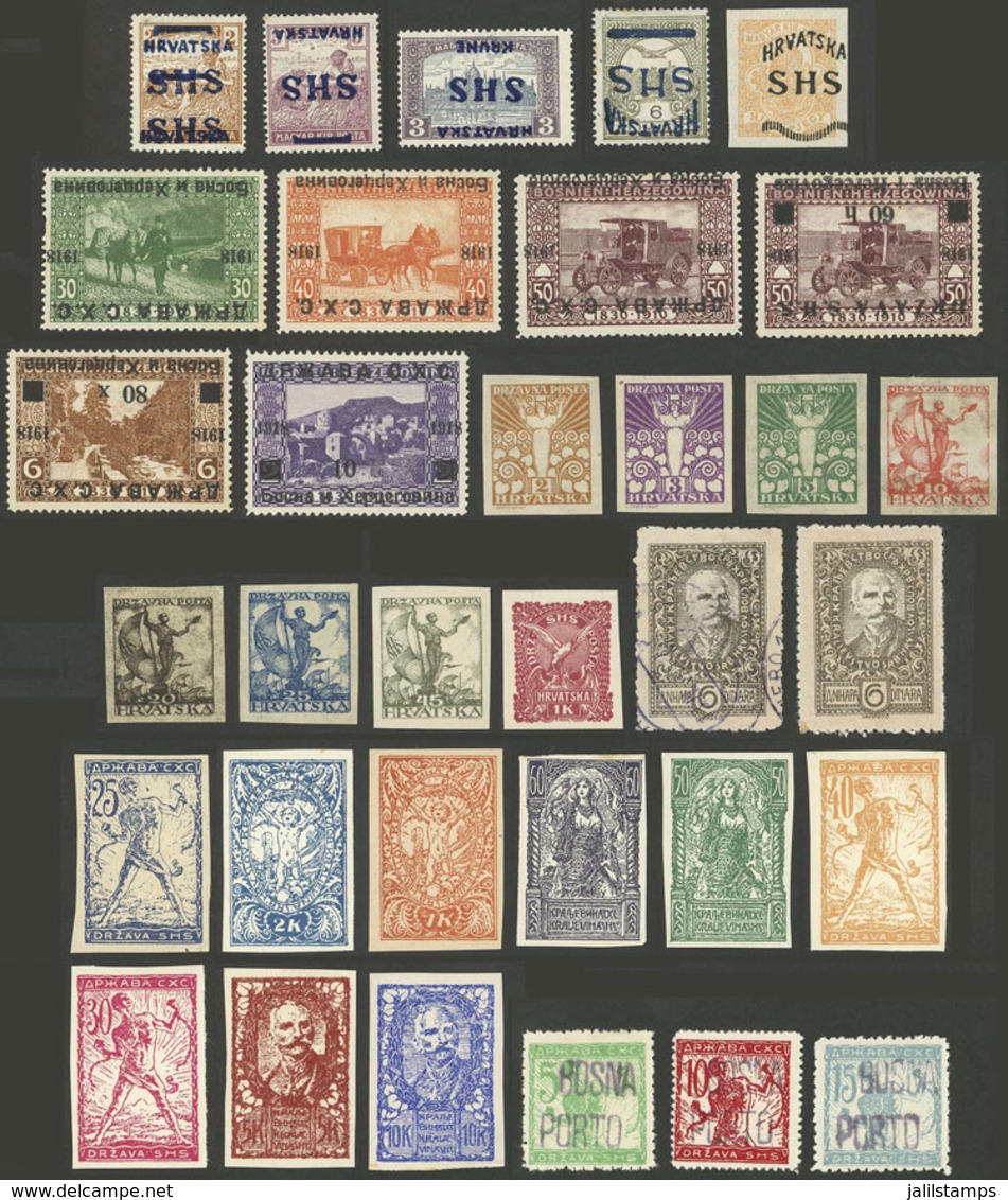 YUGOSLAVIA: Lot Of Stamps With Varieties: Imperforate, Inverted Overprints, And Some More, Very Fine General Quality! - Other & Unclassified