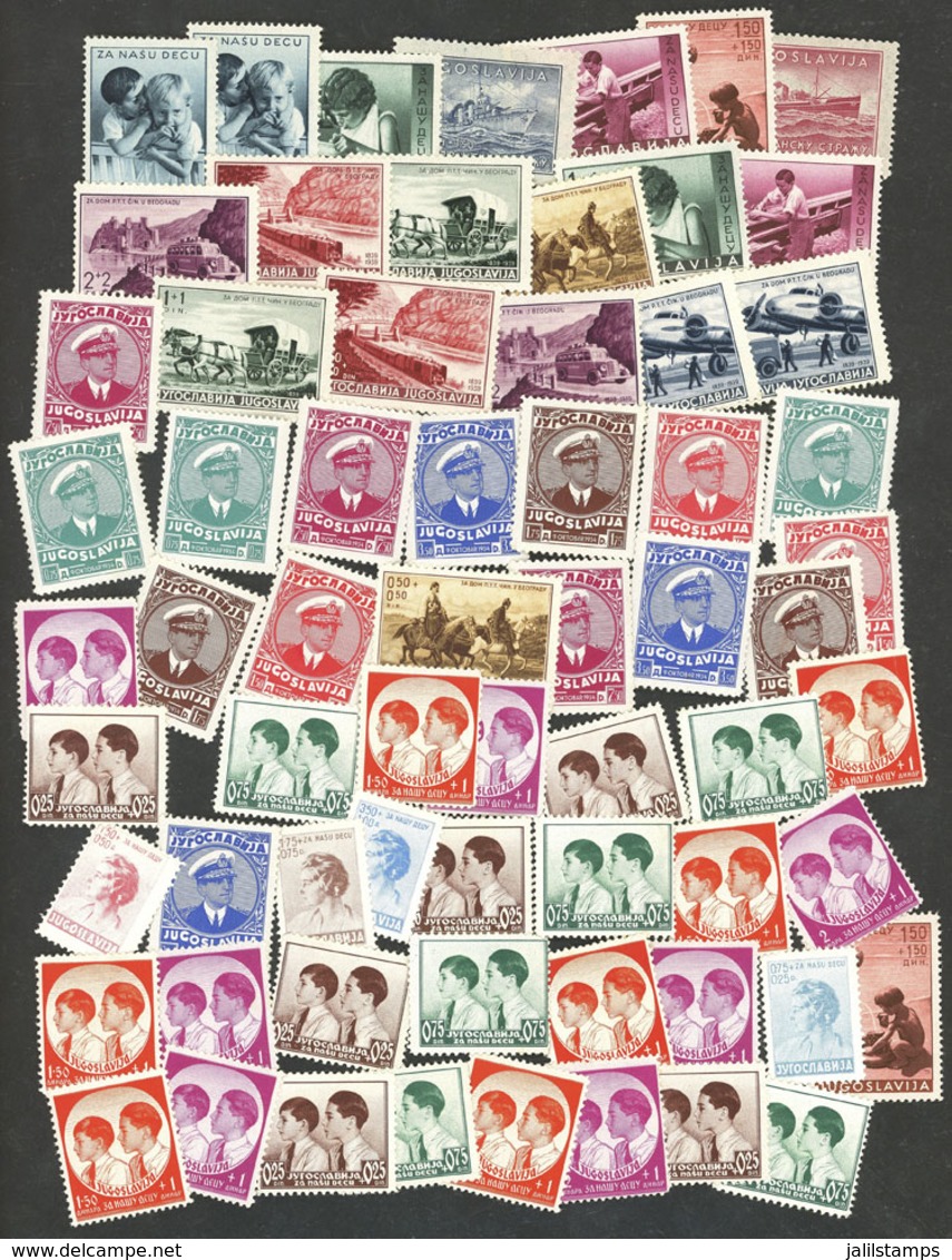 YUGOSLAVIA: Lot Of Complete Sets Of 1940s, Moderate Duplication, Most MNH And Virtually All Of Very Fine Quality. Scott  - Sonstige & Ohne Zuordnung