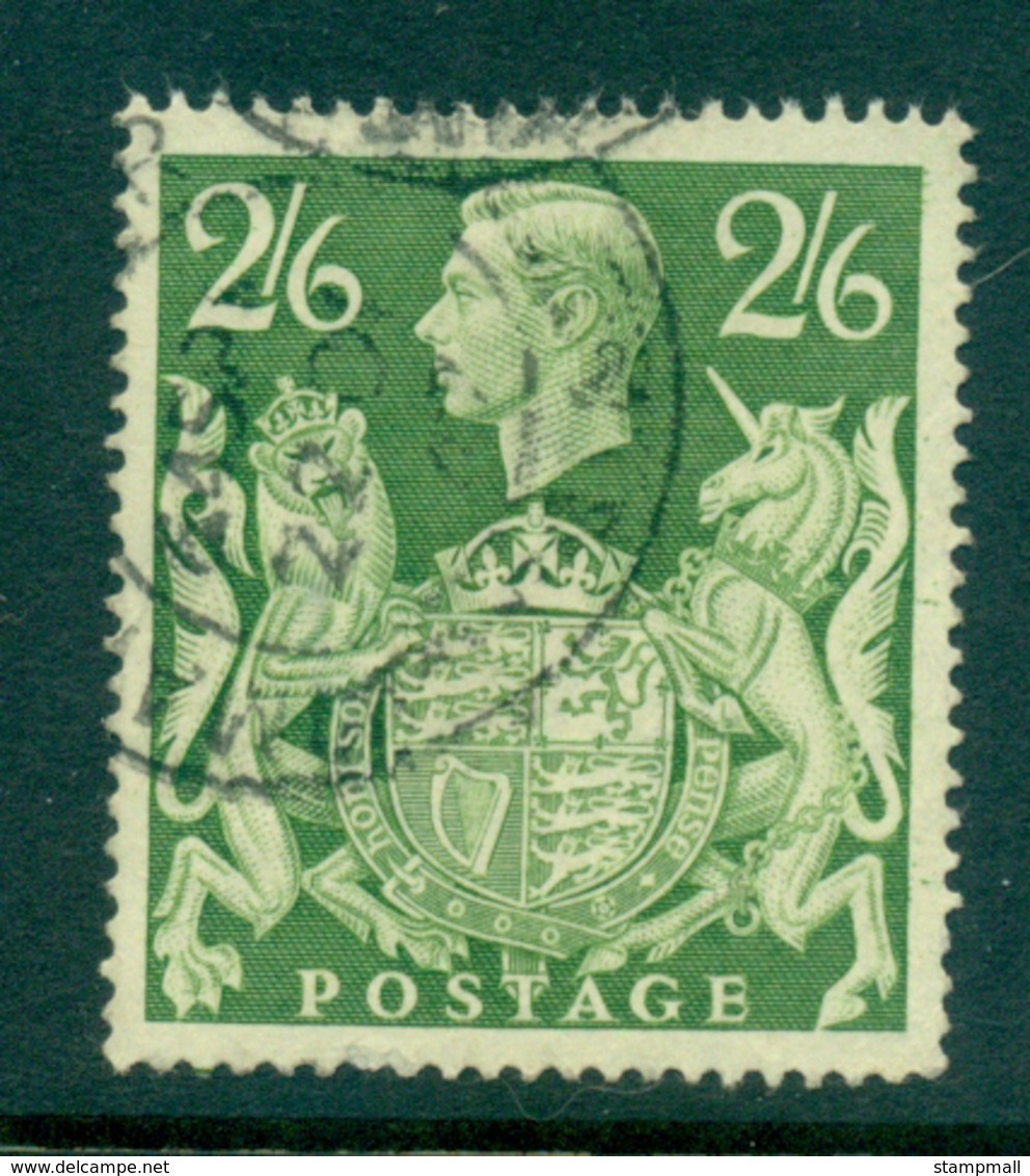 GB 1939-42 KGVI 2/6 Green Royal Arms FU  Lot32752 - Ohne Zuordnung