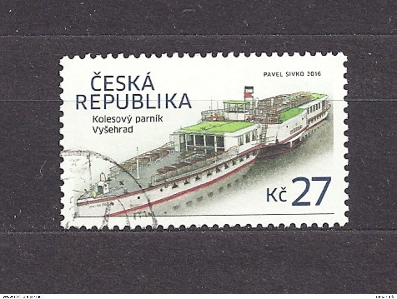 Czech Republic 2016 Gest ⊙ Mi 875 Paddle Steamer Vysehrad. Raddampfer. - Oblitérés