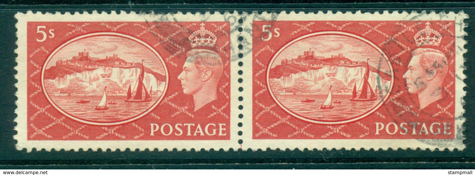 GB 1951 High Values 5/- Pair FU Lot32717 - Unclassified