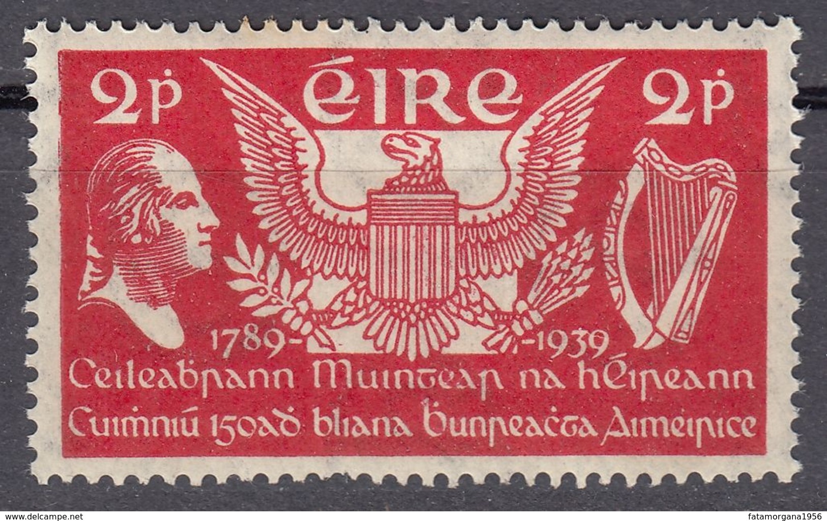 EIRE - IRLANDA - 1939 -  Yvert 75 Nuovo MH, 2 P. - Unused Stamps