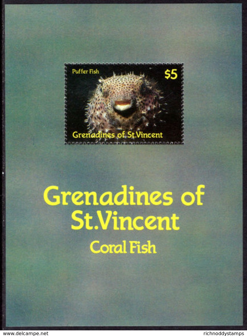 St Vincent Grenadines 1987 Marine Life Souvenir Sheet Unmounted Mint. - St.Vincent & Grenadines