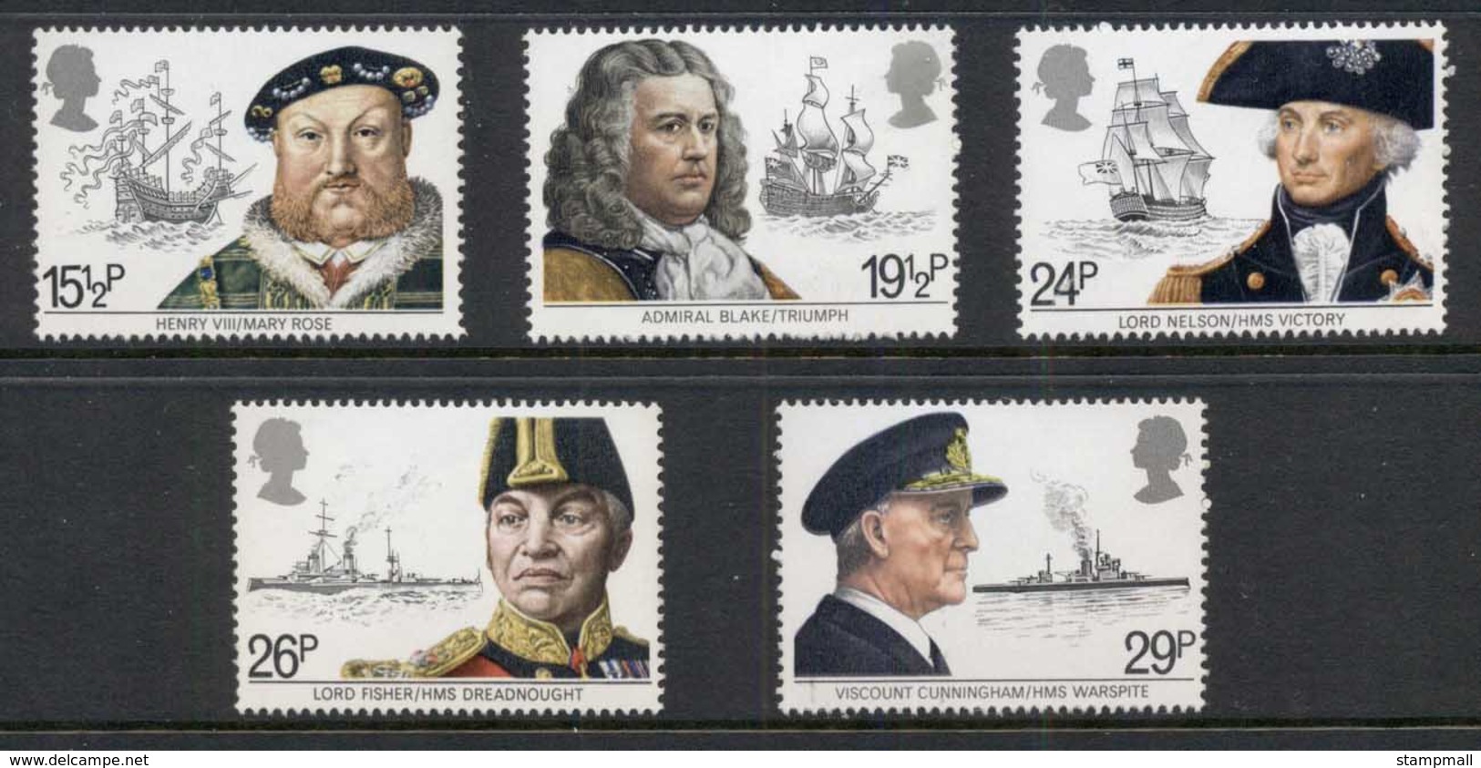 GB 1982 Naval Commanders & Their Ships MUH - Ohne Zuordnung