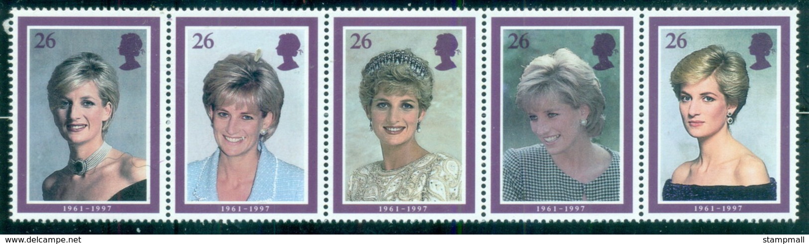 GB 1997 Princess Diana In Memoriam Str5 MUH - Non Classificati