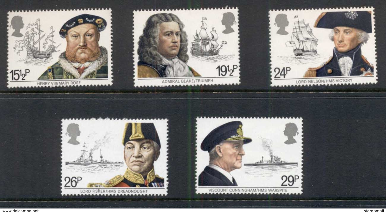 GB 1982 Naval Commanders & Their Ships MUH - Zonder Classificatie