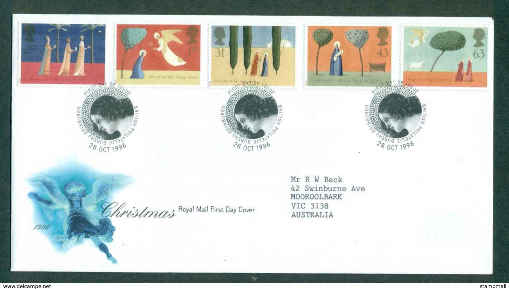 GB 1996 Xmas, Edinburgh FDC Lot51427 - Sin Clasificación