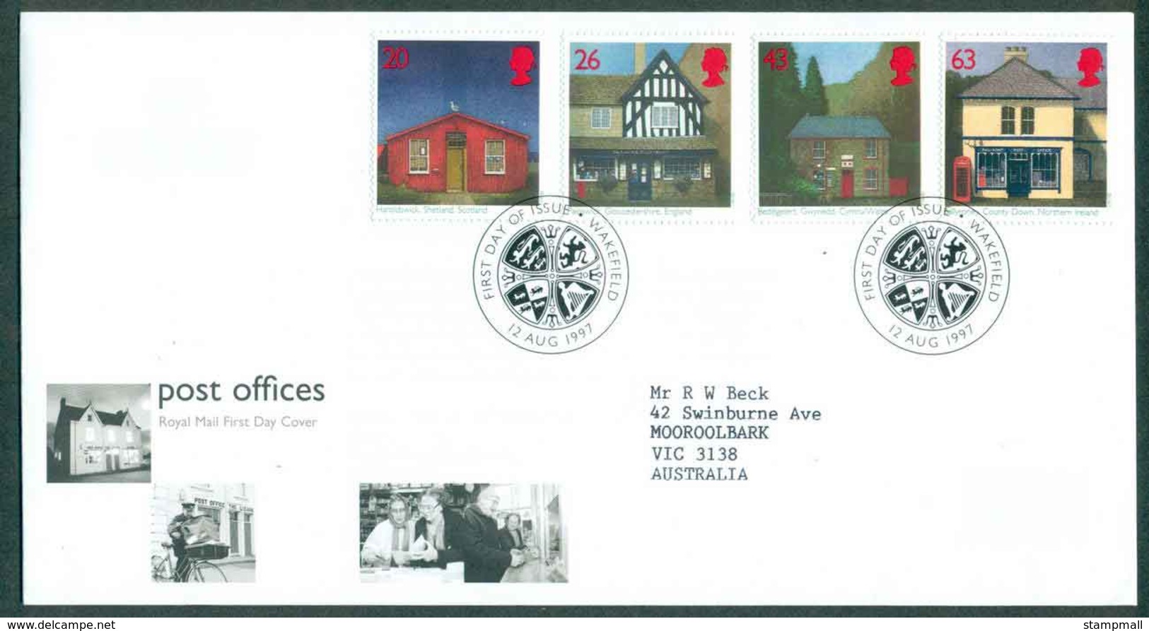 GB 1998 Post Offices, Wakefield FDC Lot51410 - Non Classés