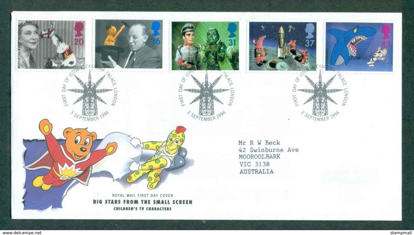 GB 1996 Big Stars From The Small Screen, Alexandra Palace FDC Lot51412 - Non Classificati