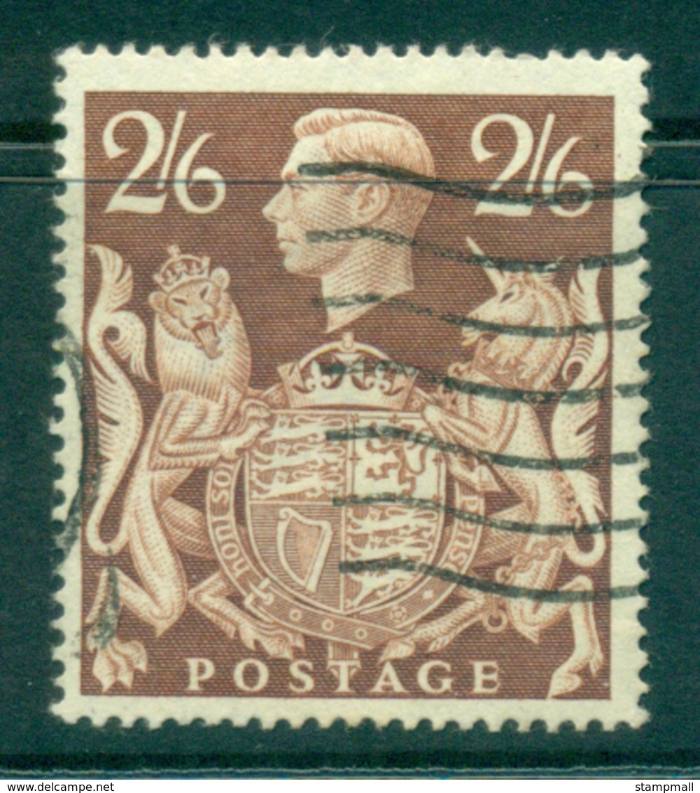 GB 1939-42 KGVI 2/6 Brown Royal Arms FU  Lot32746 - Unclassified