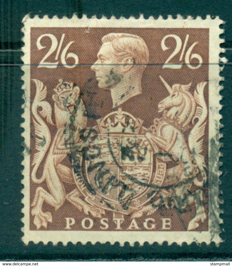 GB 1939-42 KGVI 2/6 Brown Royal Arms FU  Lot32747 - Ohne Zuordnung