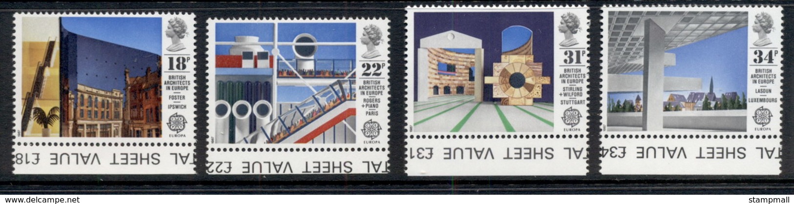 GB 1987 Europa, Modern Architecture MUH - Ohne Zuordnung
