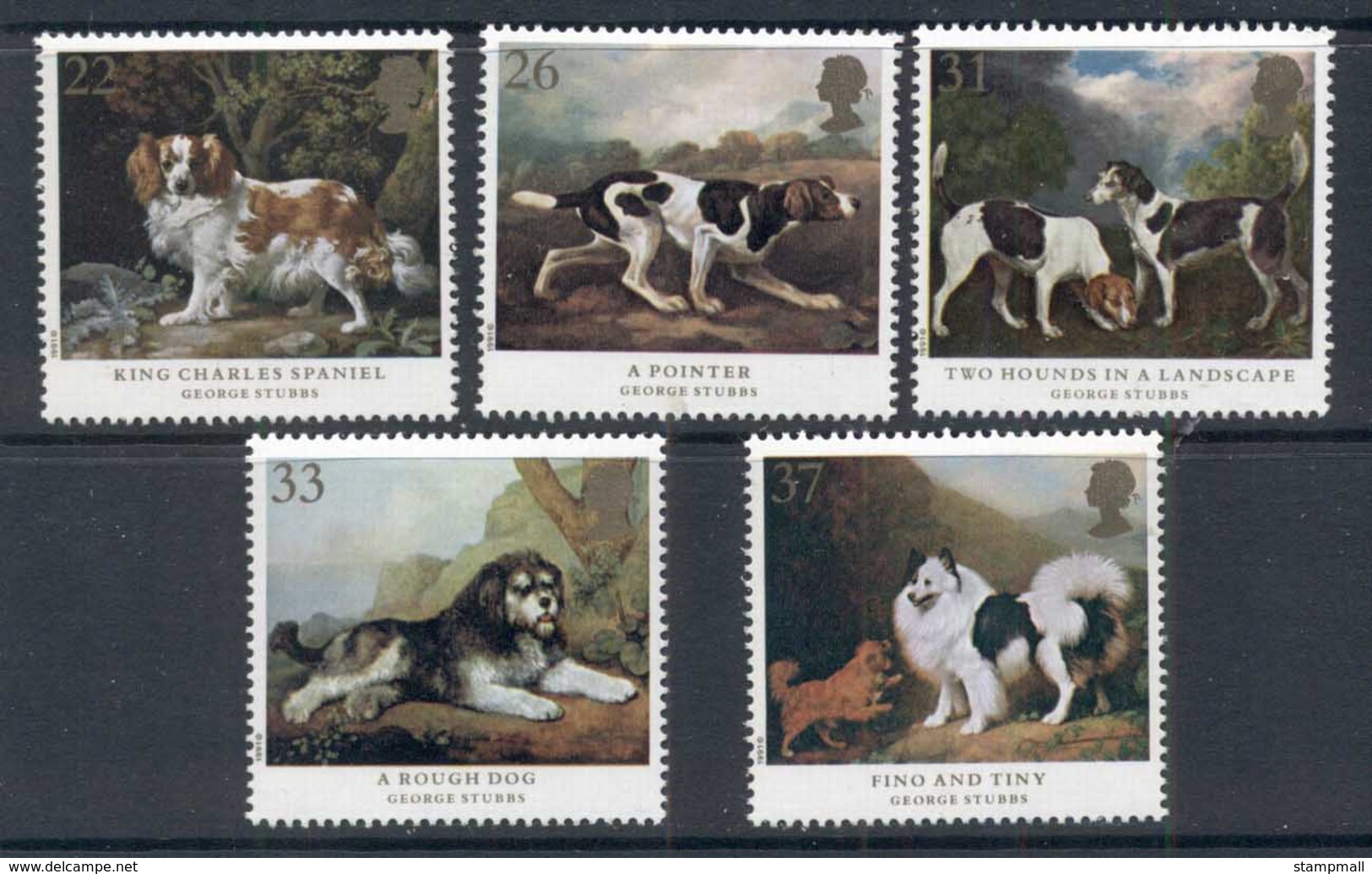 GB 1991 Dog Paintings MUH - Unclassified