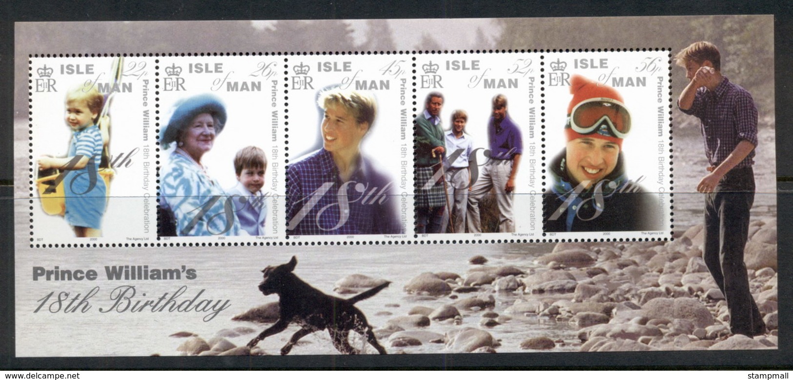 Isle Of Man 2000 Royalty, Prince William 18th Birthday MS MUH - Isola Di Man