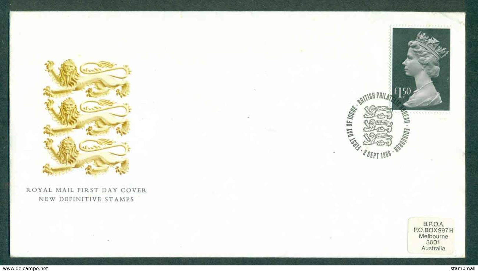 GB 1986 Machin ?1.50 Pound HV FDC Lot514338 - Ohne Zuordnung