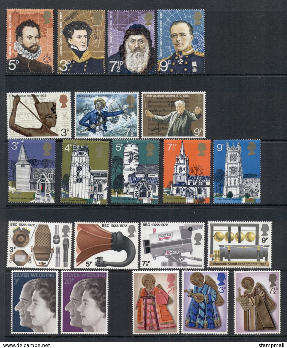 GB 1972 Commemoratives (6) MUH - Ohne Zuordnung