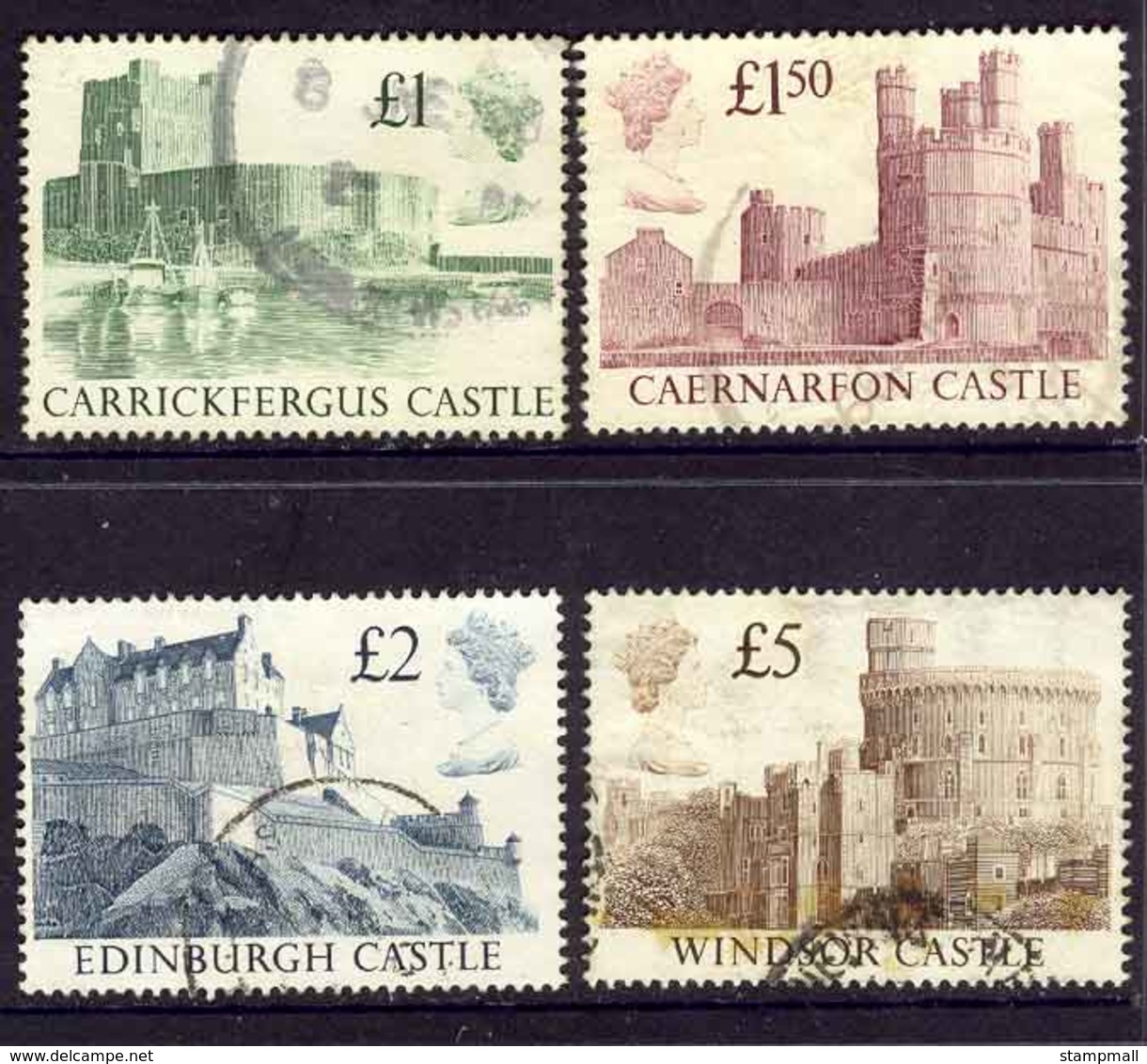 GB 1988 Castles High Values To £5 Used Lot4167 - Ohne Zuordnung