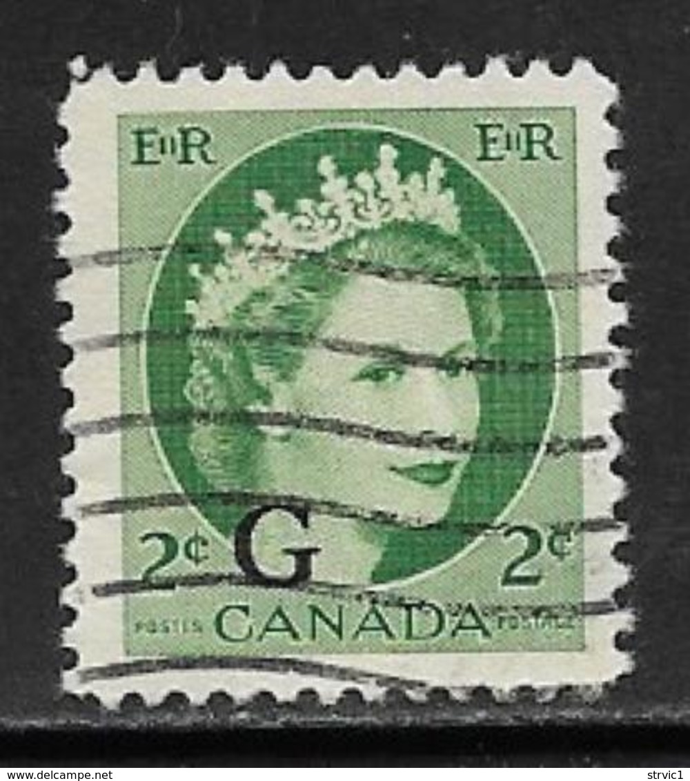 Canada Scott # O40-1,O43-5,O45a,O46 Used Canada Official G Overprints, 1955-63 - Overprinted