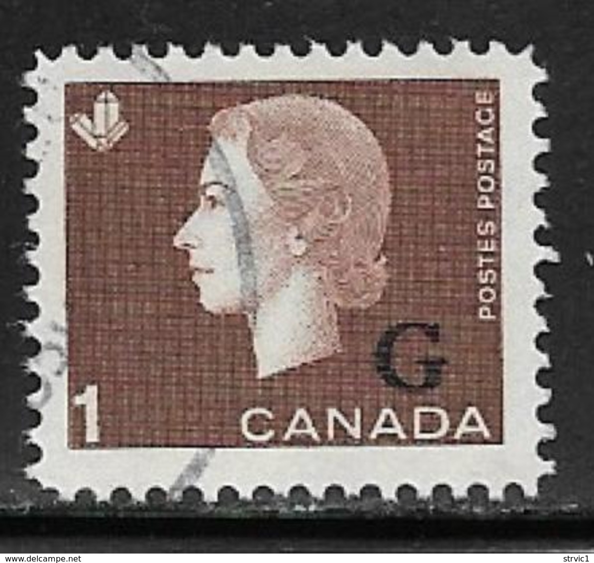 Canada scott # O40-1,O43-5,O45a,O46 used Canada Official G overprints, 1955-63