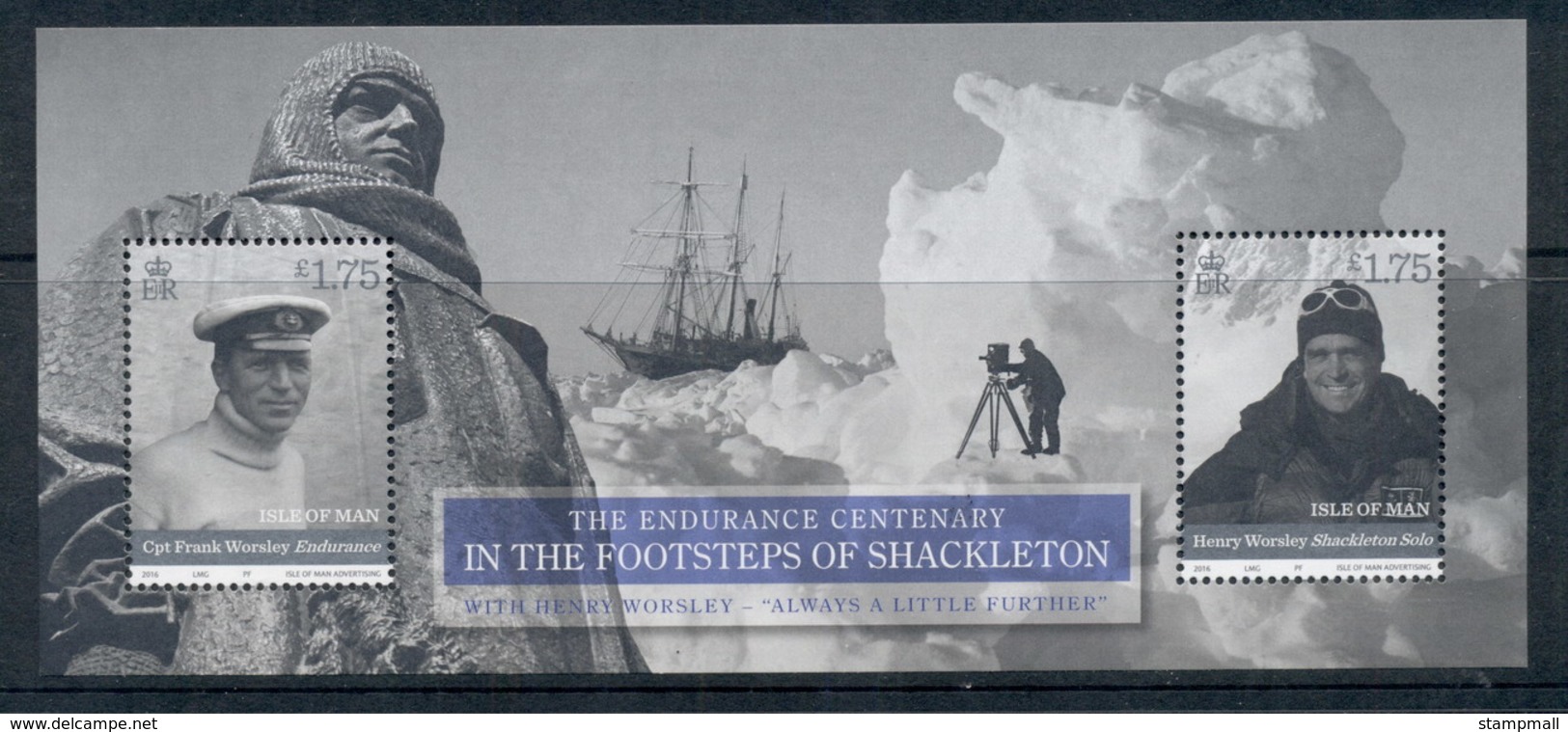 Isle Of Man 2016 In The Footsteps Of Shackleton MS MUH - Isle Of Man