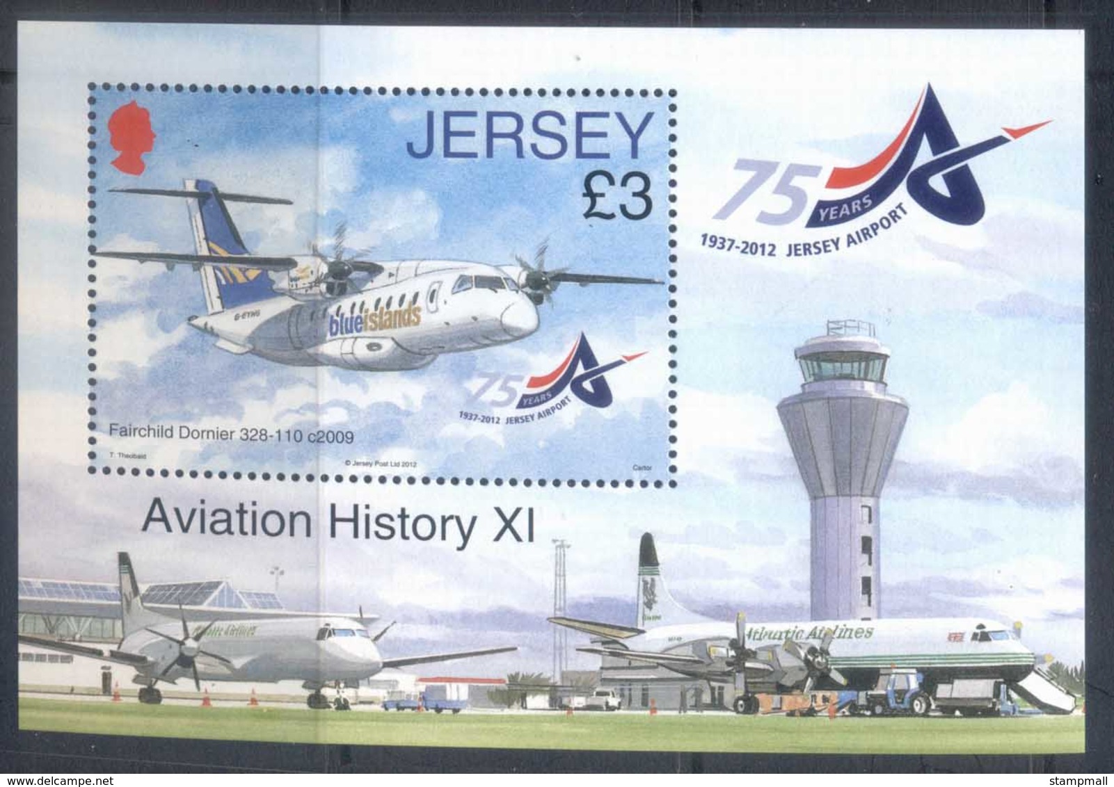 Jersey 2012 Aviation History MS MUH - Jersey