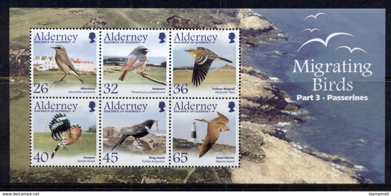 Alderney 2004 Migratory Birds MS MUH - Alderney