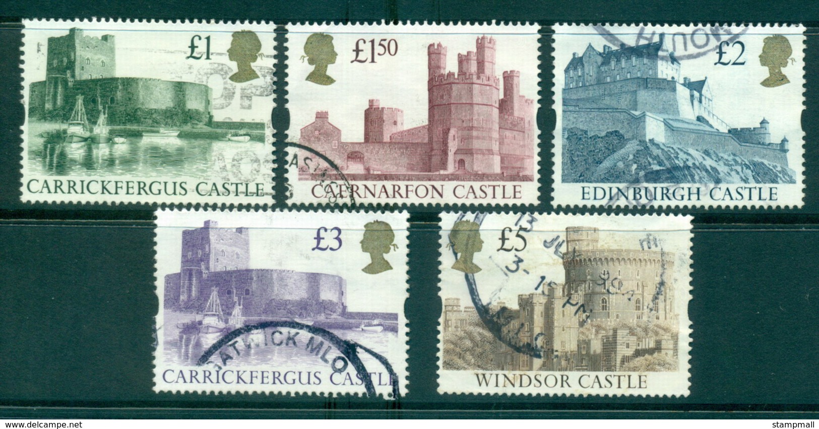 GB 1992-95 Castles Syncopated (5) FU Lot33005 - Unclassified
