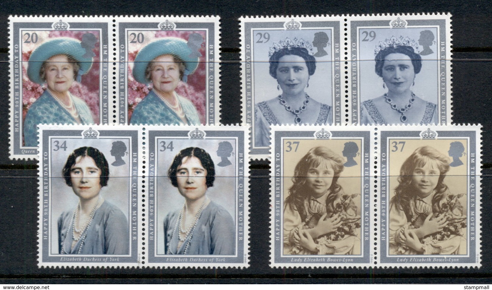 GB 1990 Queen Mother 90th Birthday Pr MUH - Sin Clasificación